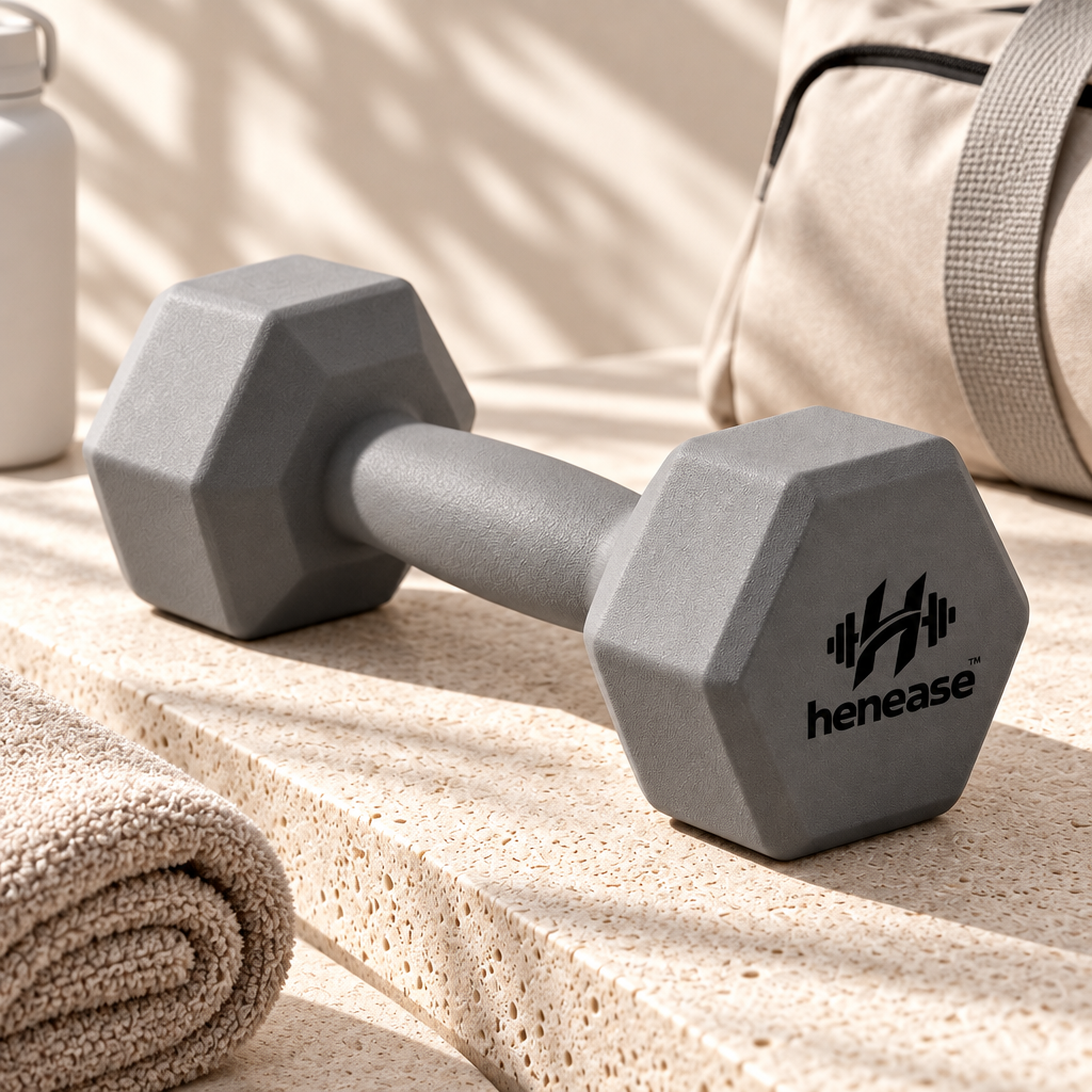 henease™ Matte Hex-Coated Dumbbell