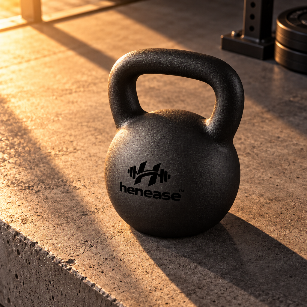 henease™ Solid Cast Matte Kettlebell