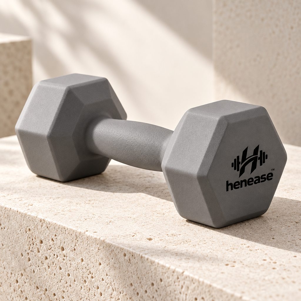 henease™ Matte Hex-Coated Dumbbell