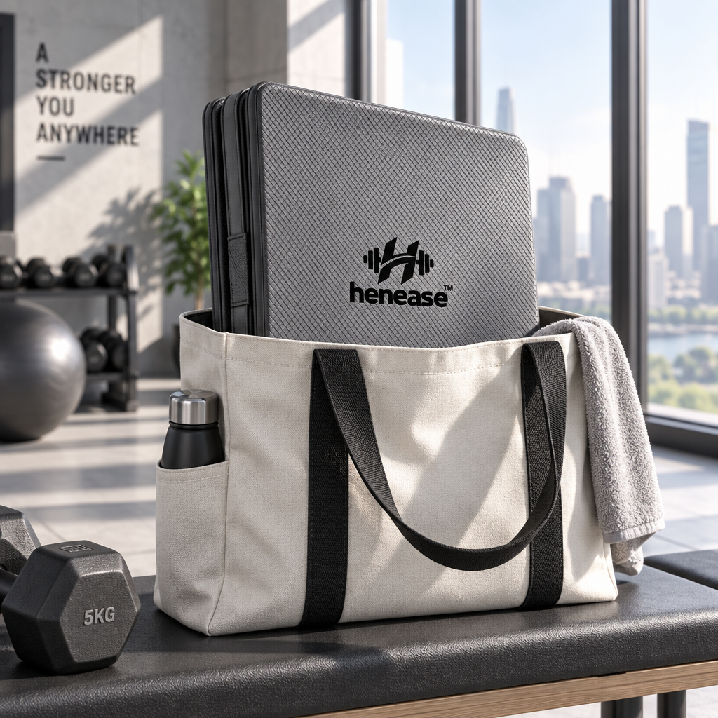 henease™ Ultra-Lightweight Foldable Fitness Mat with Dual-Sided Non-Slip Grip