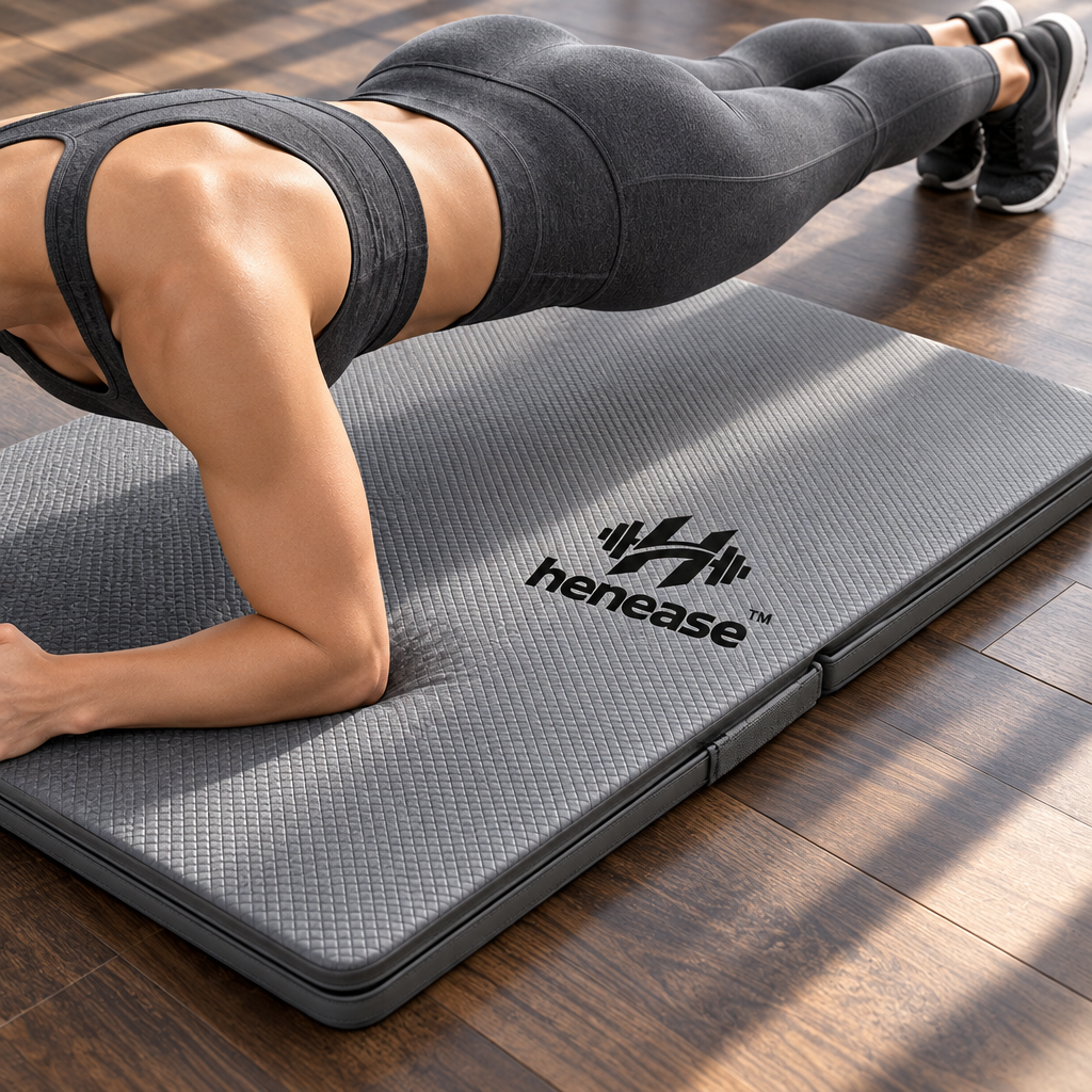 henease™ Ultra-Lightweight Foldable Fitness Mat with Dual-Sided Non-Slip Grip