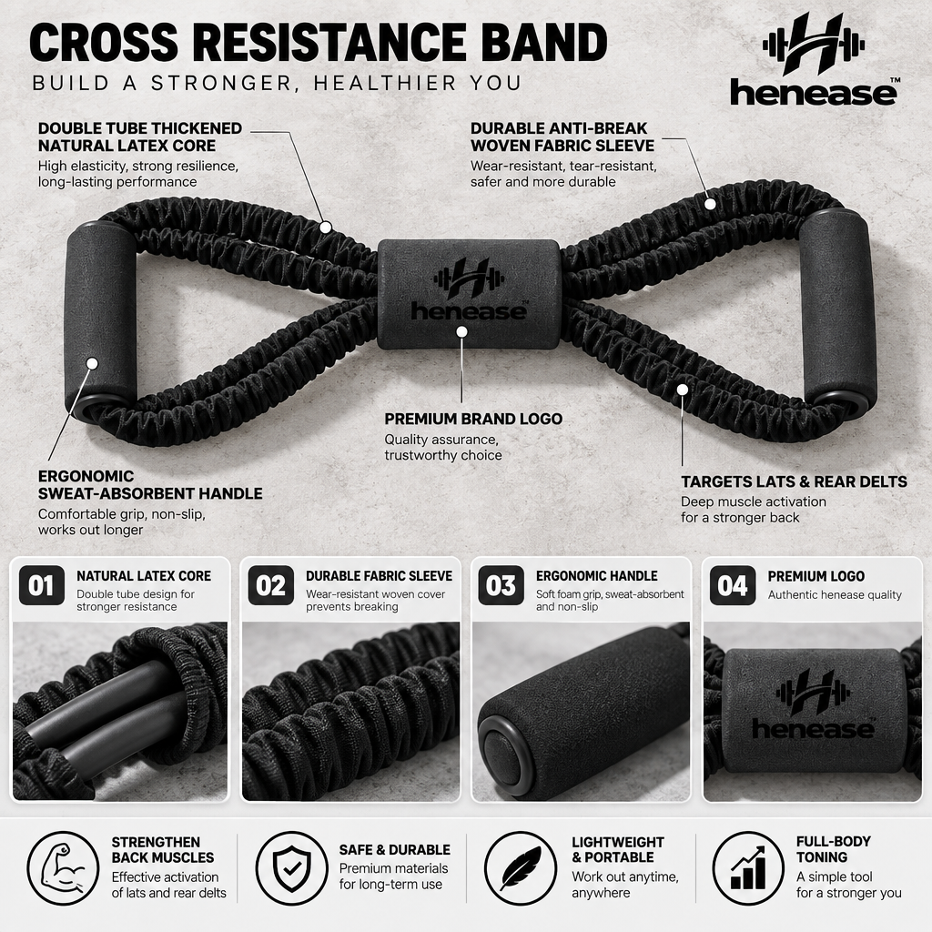 henease™ Cross-Directional Elastic Chest & Back Resistance Band